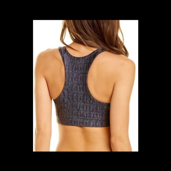 NWT‎ TEREZ [ Small ] Croc Noir Racerback Sports Bra in Grey - Picture 2 of 12